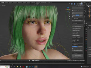 Billie Eilish game ready and clothed 3D Model