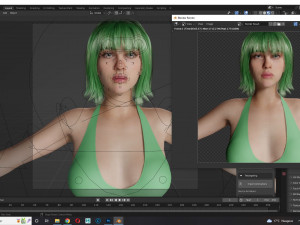 Billie Eilish game ready and clothed 3Dモデル