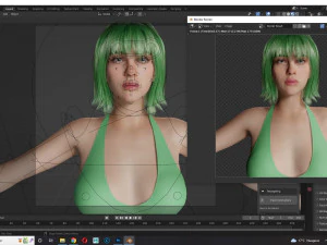 Billie Eilish game ready and clothed 3D Model