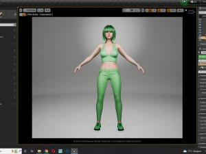 Billie Eilish game ready and clothed 3D Model