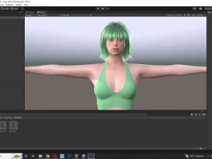 Billie Eilish game ready and clothed 3D Model