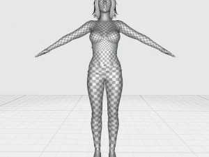 Billie Eilish game ready and clothed 3D Model