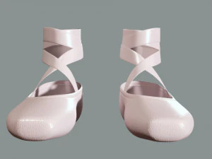 Ballet Shoes 3D Model