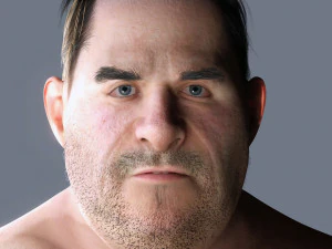 Fat Man naked and clothed 3D Model
