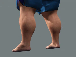 Fat Man naked and clothed 3D Model