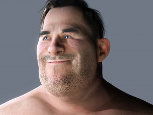 Fat Man naked and clothed 3D 모델