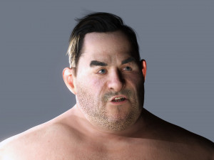Fat Man naked and clothed 3D 모델