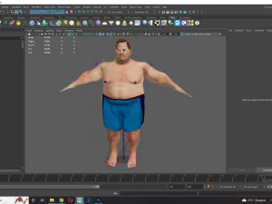 Fat Man naked and clothed 3D Model