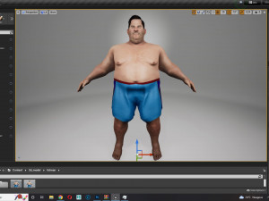 Fat Man naked and clothed 3D 모델