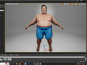 Fat Man naked and clothed 3D Model