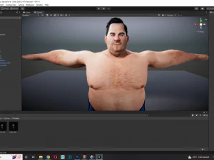Fat Man naked and clothed 3D Model
