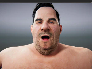 Fat Man naked and clothed 3D Model