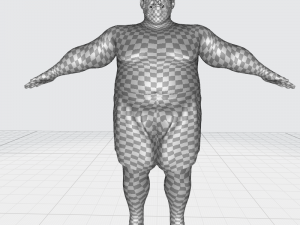 Fat Man naked and clothed 3D 모델