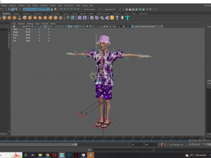 Old Man Tourist naked and clothed Modelo 3D