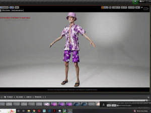 Old Man Tourist naked and clothed 3D Model