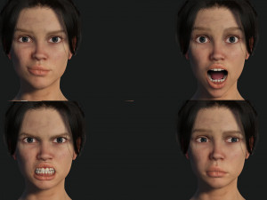 Survival Female Game Model 3D