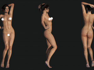 Survival Female Game Model 3D