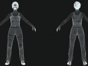 Survival Female Game Model 3D