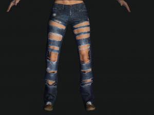 Survival Female Game Model 3D