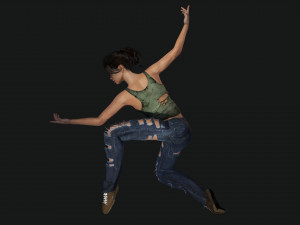 Survival Female Game Model 3D