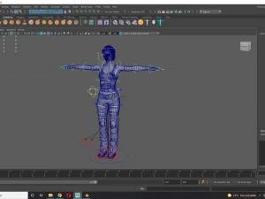 Survival Female Game 3D Model