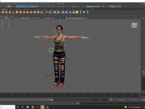 Survival Female Game 3D Model