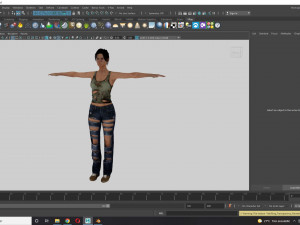 Survival Female Game Model 3D
