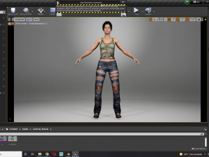 Survival Female Game Model 3D