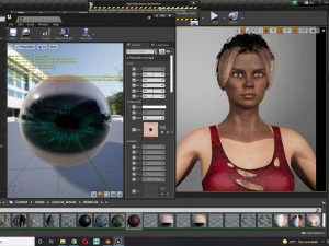 Survival Female Game 3D Model