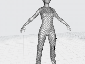 Survival Female Game Model 3D