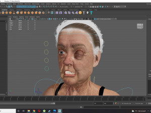 Realistic Old Woman Female Rigged Game Ready 3D Model