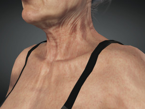 Realistic Old Woman Female Rigged Game Ready 3D Model