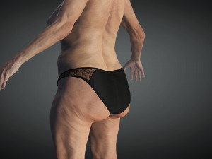 Realistic Old Woman Female Rigged Game Ready 3D Model