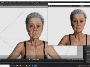 Realistic Old Woman Female Rigged Game Ready 3D Model
