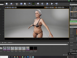 Realistic Old Woman Female Rigged Game Ready 3D Model