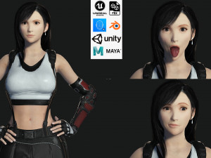 Tifa Lockhart Game Ready 3Dモデル
