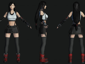 Tifa Lockhart Game Ready Model 3D