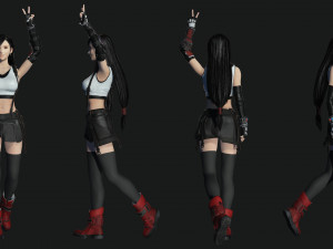Tifa Lockhart Game Ready Model 3D