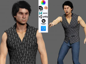 Asian Gangster Yakuza 3D Model