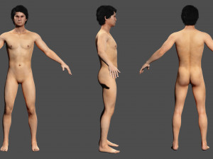 Asian Gangster Yakuza Model 3D