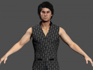 Asian Gangster Yakuza Model 3D