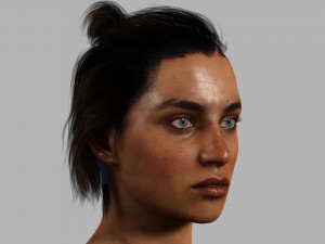 Survival Girl Apocalypses Low-poly 3D-Modell