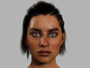 Survival Girl Apocalypses Low-poly 3D-Modell