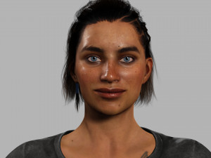 Survival Girl Apocalypses Low-poly 3D-Modell