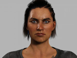 Survival Girl Apocalypses Low-poly 3D Model