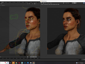 Survival Girl Apocalypses Low-poly 3D-Modell