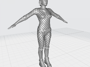 Survival Girl Apocalypses Low-poly 3D-Modell