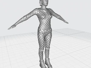 Survival Girl Apocalypses Low-poly 3D Model