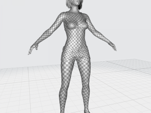 Red Hair Woman Game Ready Modelo 3D