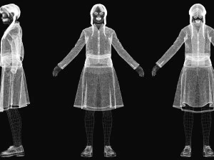Wednesday Jenna Ortega Woman Low-poly 3D Model